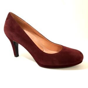 Naturalizer N5 Contour Michelle Burgundy Brown Suede Heels Sz 8 Pumps Comfort